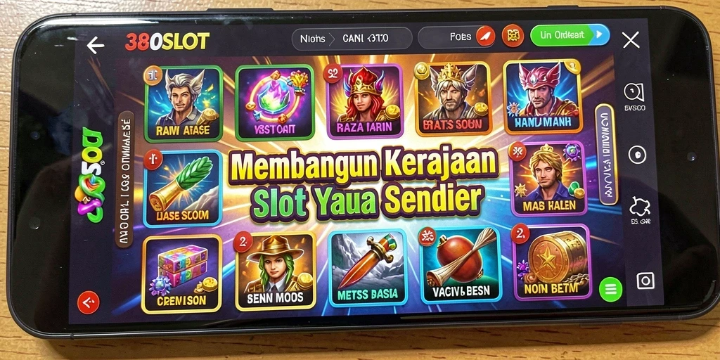 Tampilan gameplay seru dalam membangun kasino slot Anda sendiri.