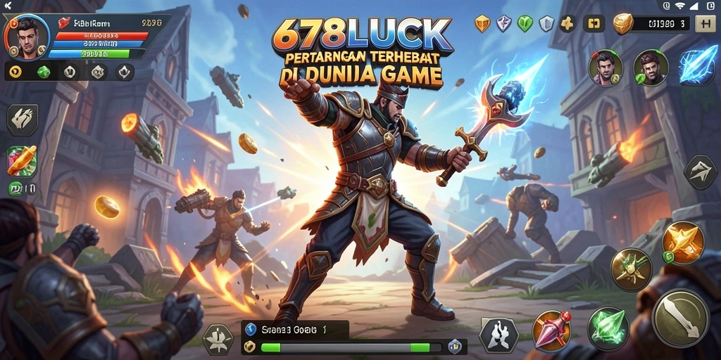 Screenshot menampilkan aksi pertarungan epik dalam 678LUCK.