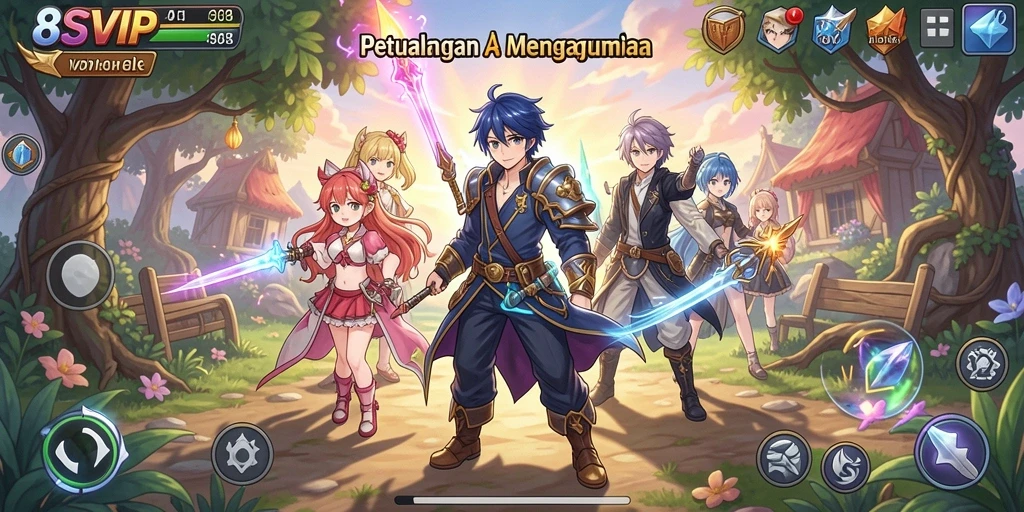 Screenshot gameplay 8SVIP yang menampilkan aksi seru di dunia Anime.