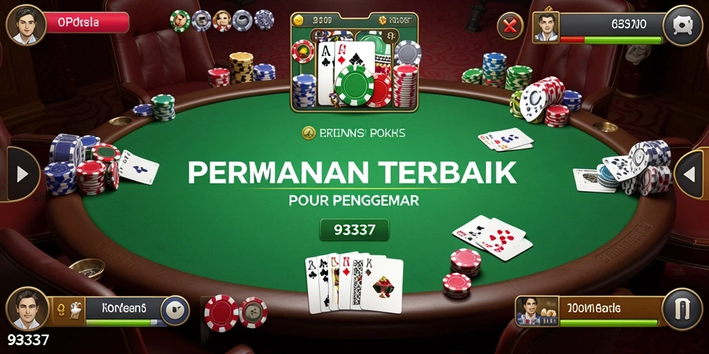 Tampilan permainan Poker yang menarik dan interaktif.