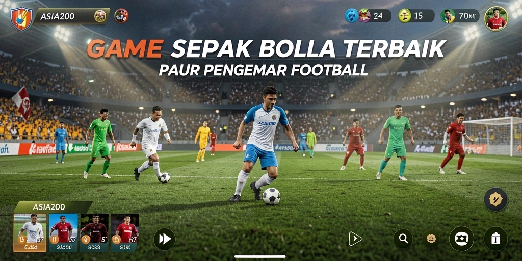 Tampilan gameplay <strong>ASIA200</strong> yang menakjubkan dalam aksi sepak bola.