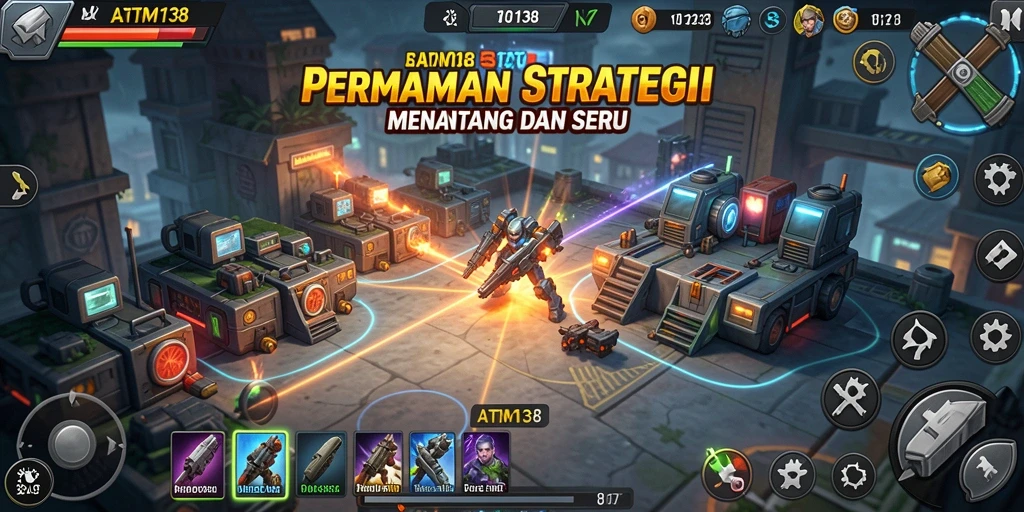 Tampilan menarik dari gameplay strategis ATM138 dengan berbagai karakter.