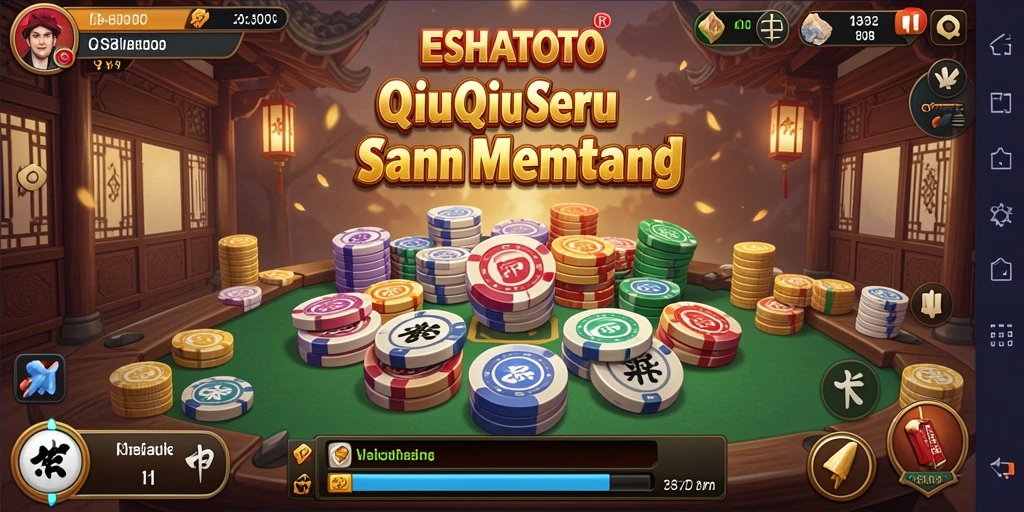 Tampilan utama ESHATOTO dengan gameplay seru QiuQiu.