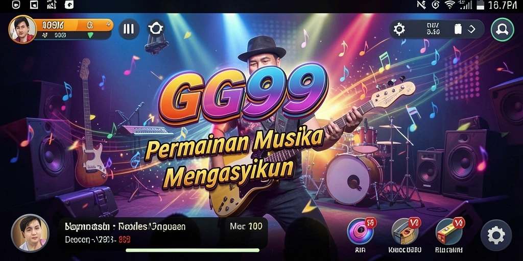 Tampilan gameplay GG999 yang menarik dengan berbagai pilihan lagu.