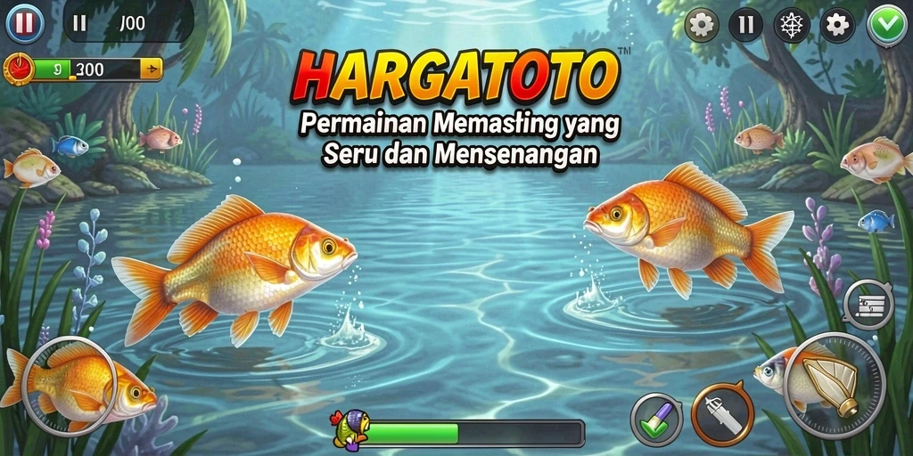Gameplay HARGATOTO yang mendebarkan saat menangkap ikan.