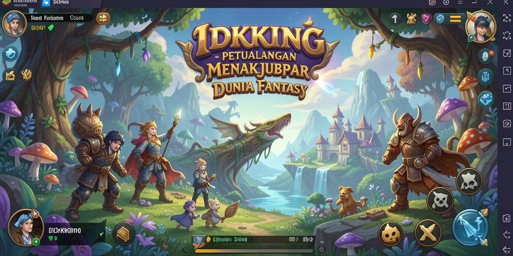 Tangkapan layar menunjukkan gameplay seru dalam dunia petualangan IDRKING.
