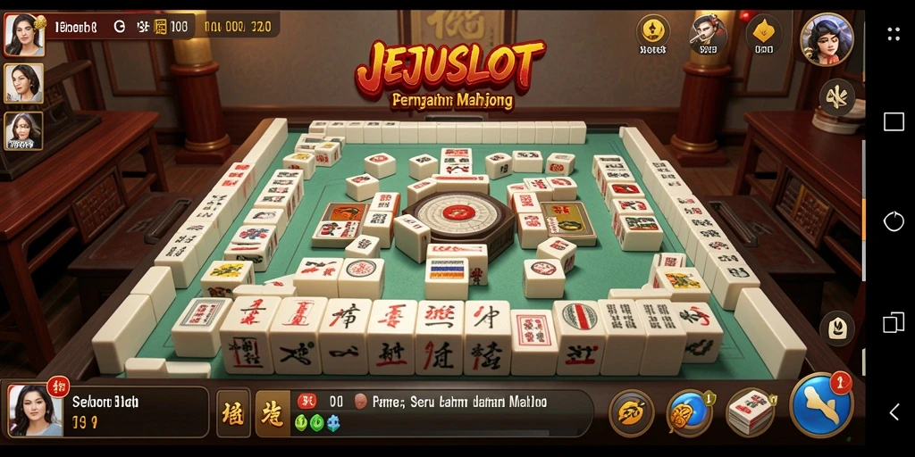 Screenshot gameplay menampilkan serunya bermain Mahjong di JEJUSLOT.
