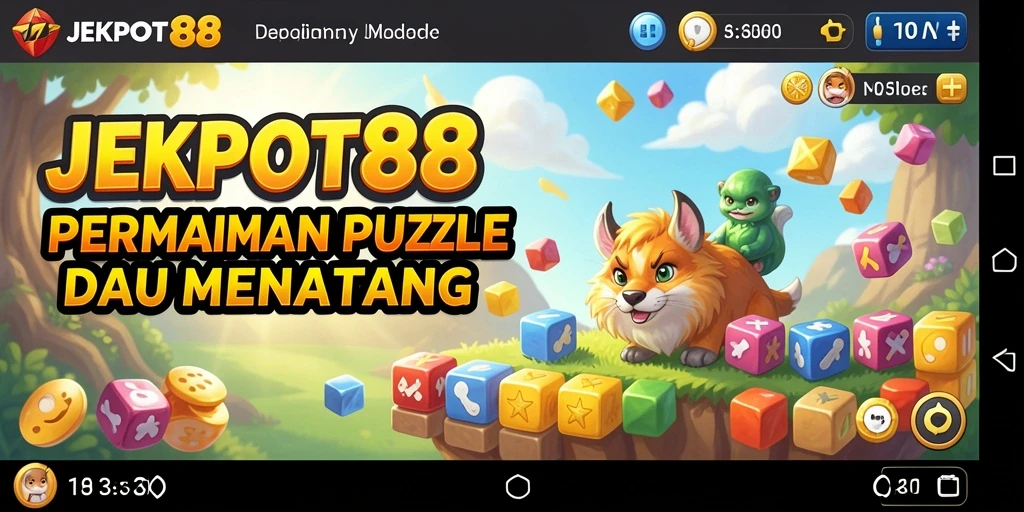 Screenshot utama JEKPOT88 menunjukkan gameplay Puzzle yang seru dan menantang.