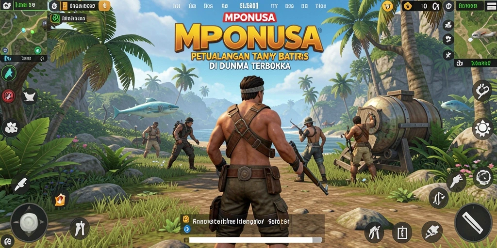 Screenshot utama MPONUSA menampilkan gameplay yang mendebarkan di dunia terbuka.