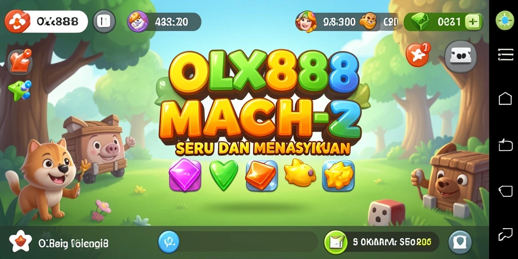 Tampilan gameplay OLX888 yang penuh warna dan menarik.