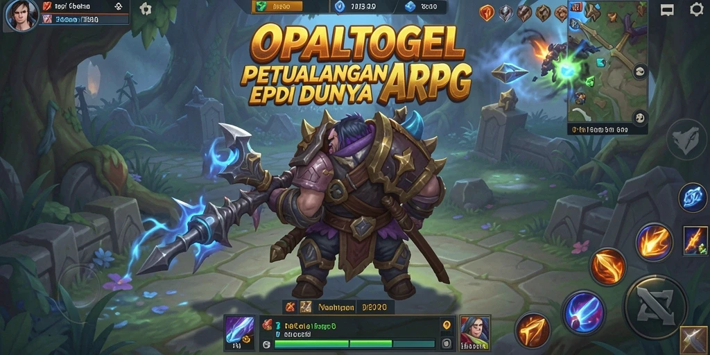 Tangkapan layar utama OPALTOGEL menampilkan pertempuran epik di dunia ARPG.