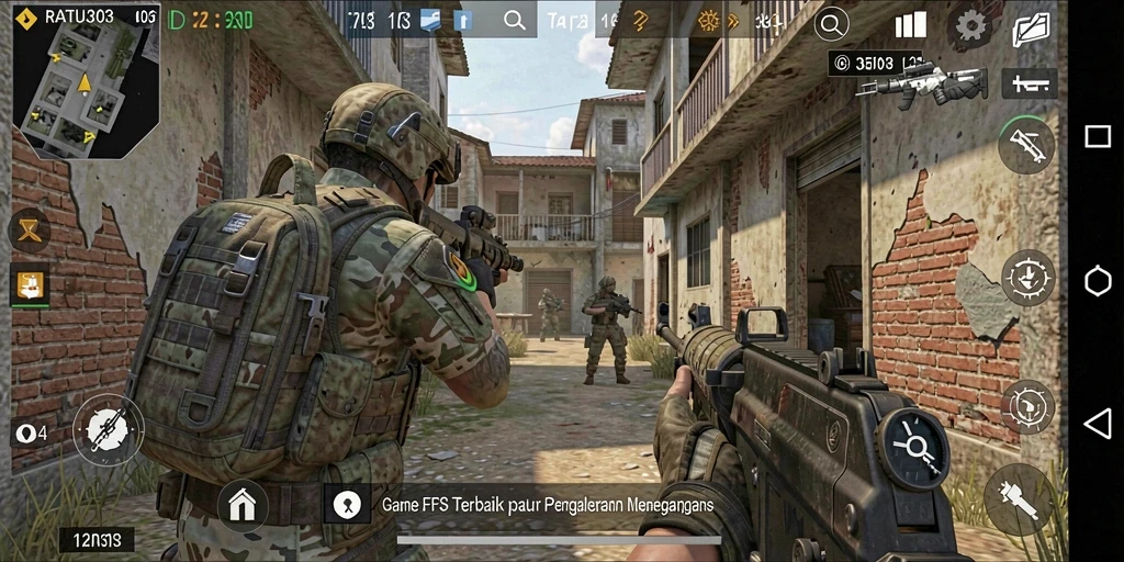 Tampilan gameplay seru di RATU303 dengan aksi tembak-menembak yang mendebarkan.