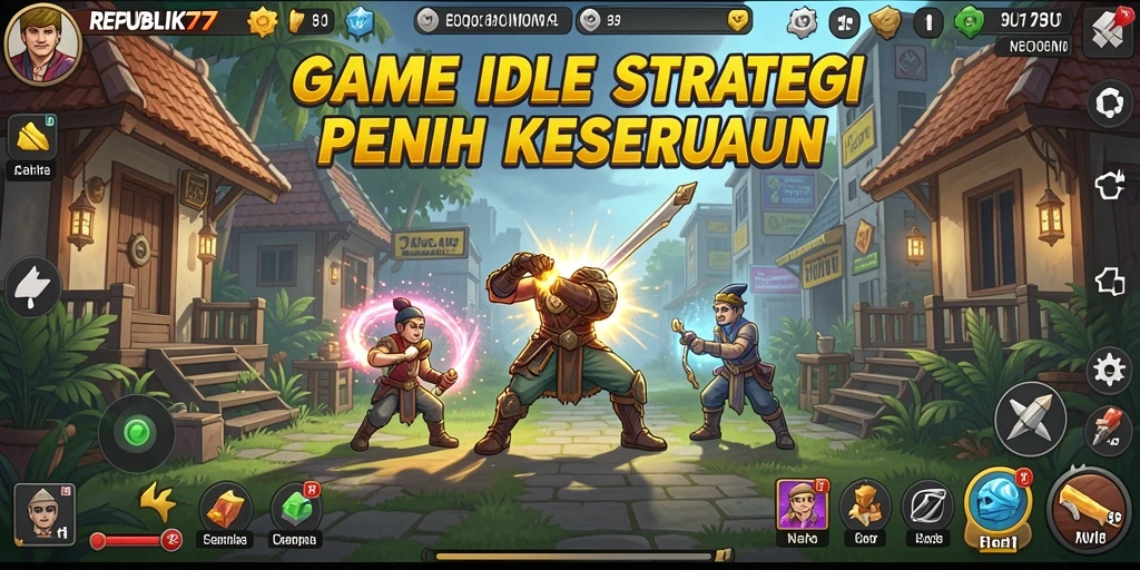 Screenshot gameplay <strong>REPUBLIK77</strong> menunjukkan aktivitas manajemen yang seru.