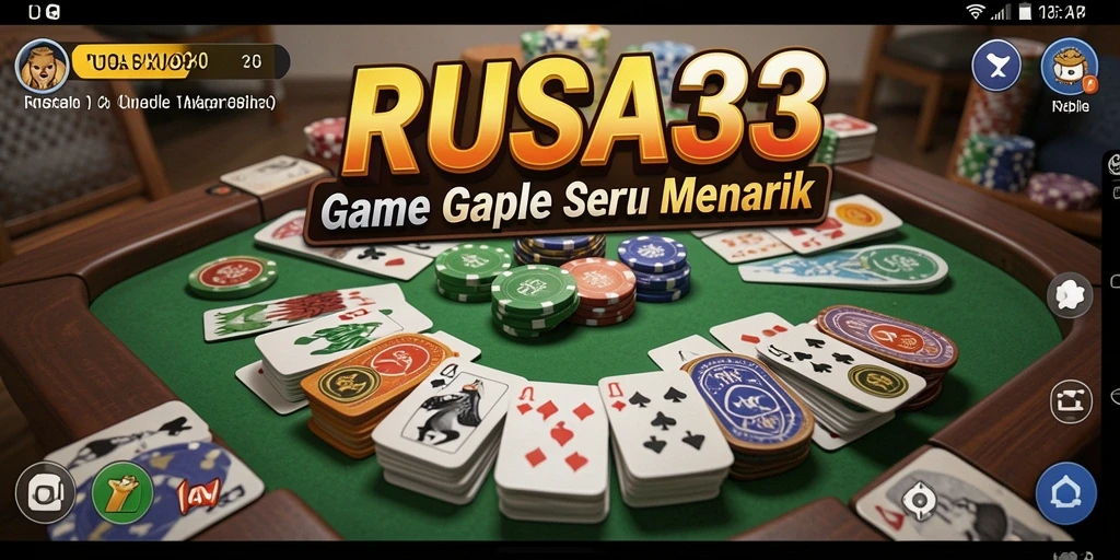 Screenshot gameplay RUSA33 yang menampilkan serunya permainan Gaple.