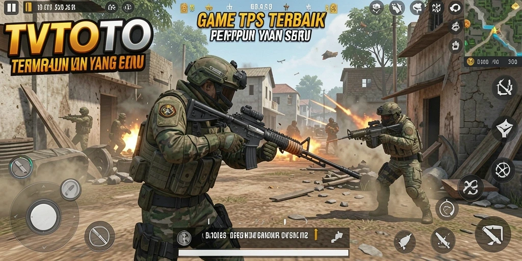 Screenshot dari gameplay TPS yang mendebarkan di TVTOTO.