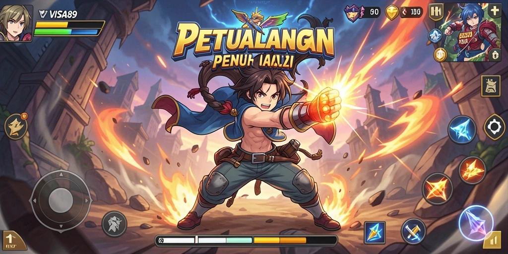 Gameplay seru di dunia anime yang penuh petualangan.