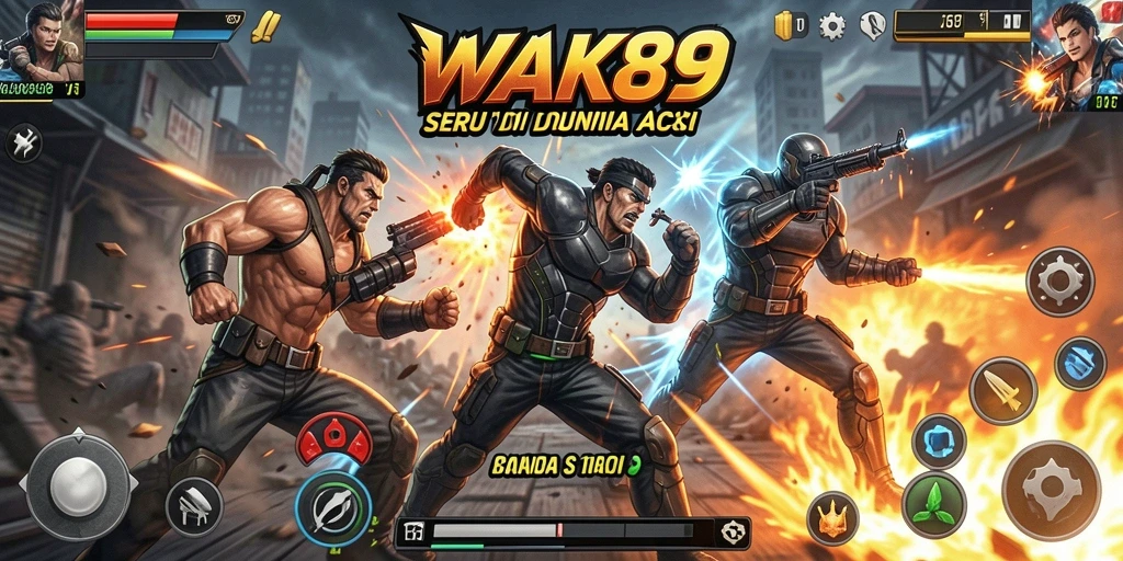 Tampilan aksi seru dalam gameplay WAK89.