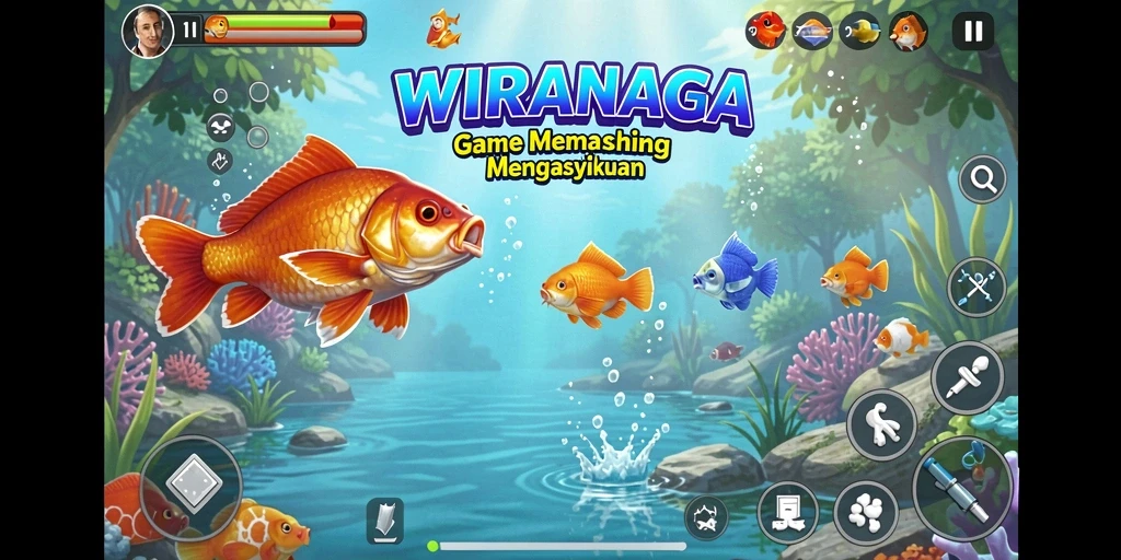 Tangkapan ikan besar dalam gameplay WIRANAGA yang menantang.
